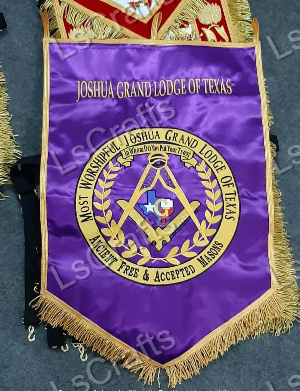 Customized Masonic Joshua Grand Lodge of Texas Banner size 18 x 24 inch