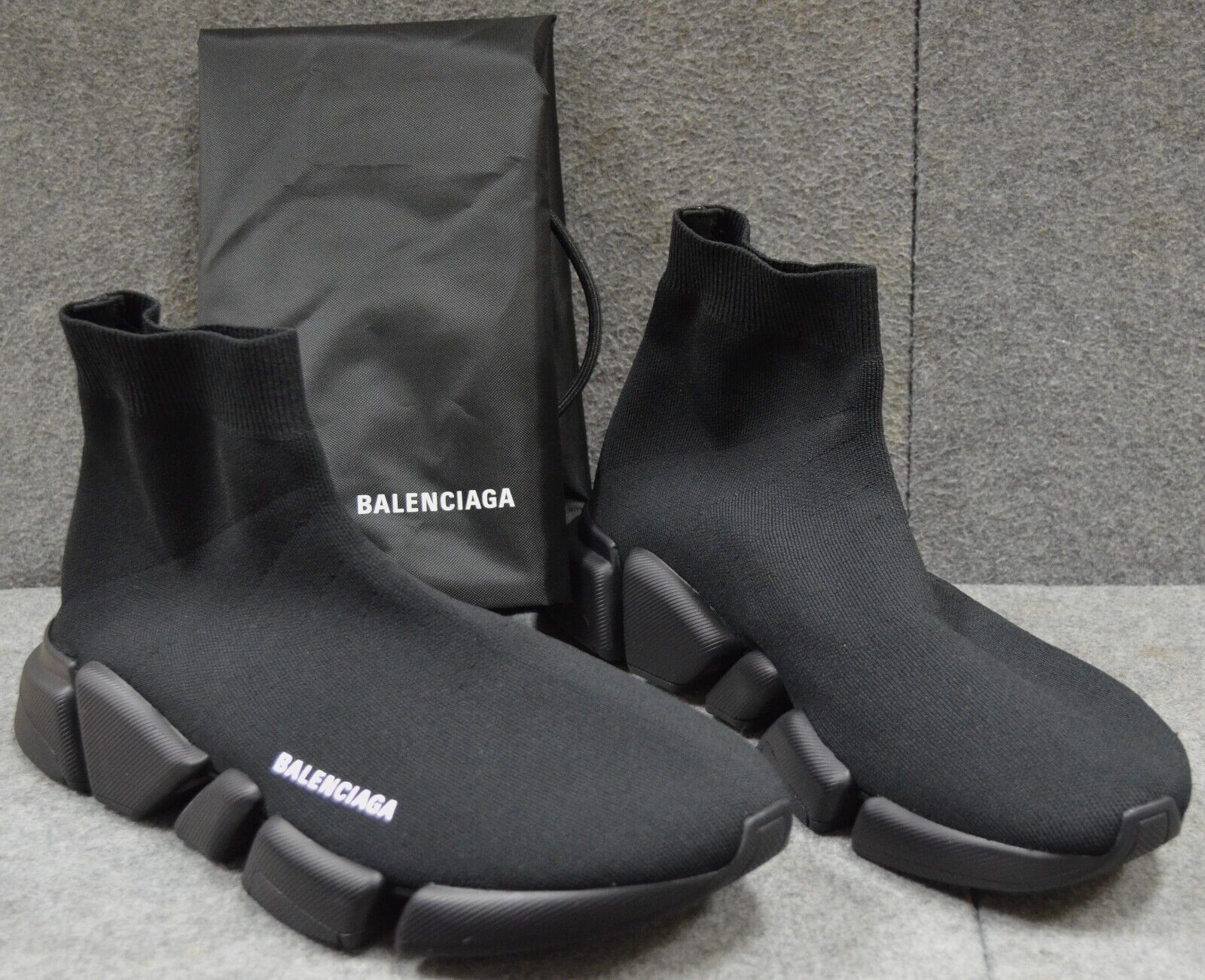 Size 12 - Balenciaga Speed Stretch-Knit Slip-On Sneakers black SZ 45EU/ 12 US
