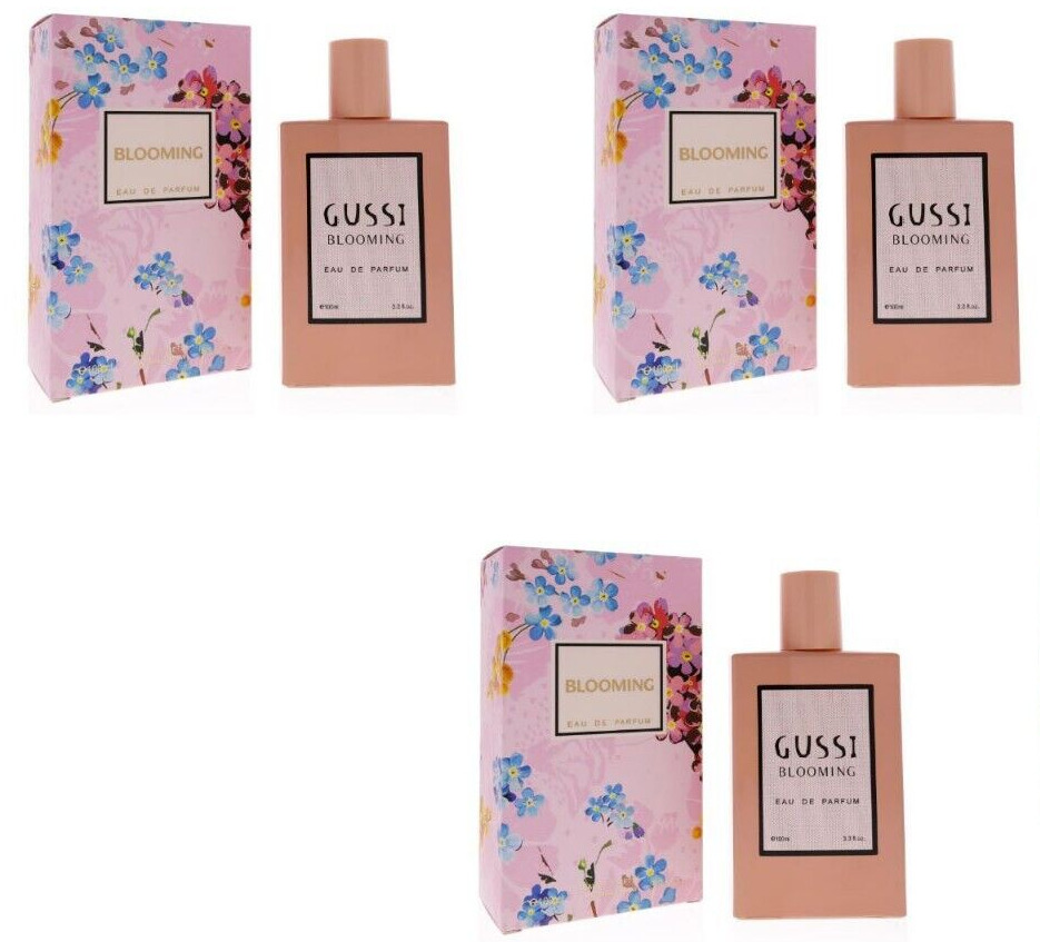 3pcs Women's Perfume Gussi  Blooming 3.3oz EDT  Fragrance Spray