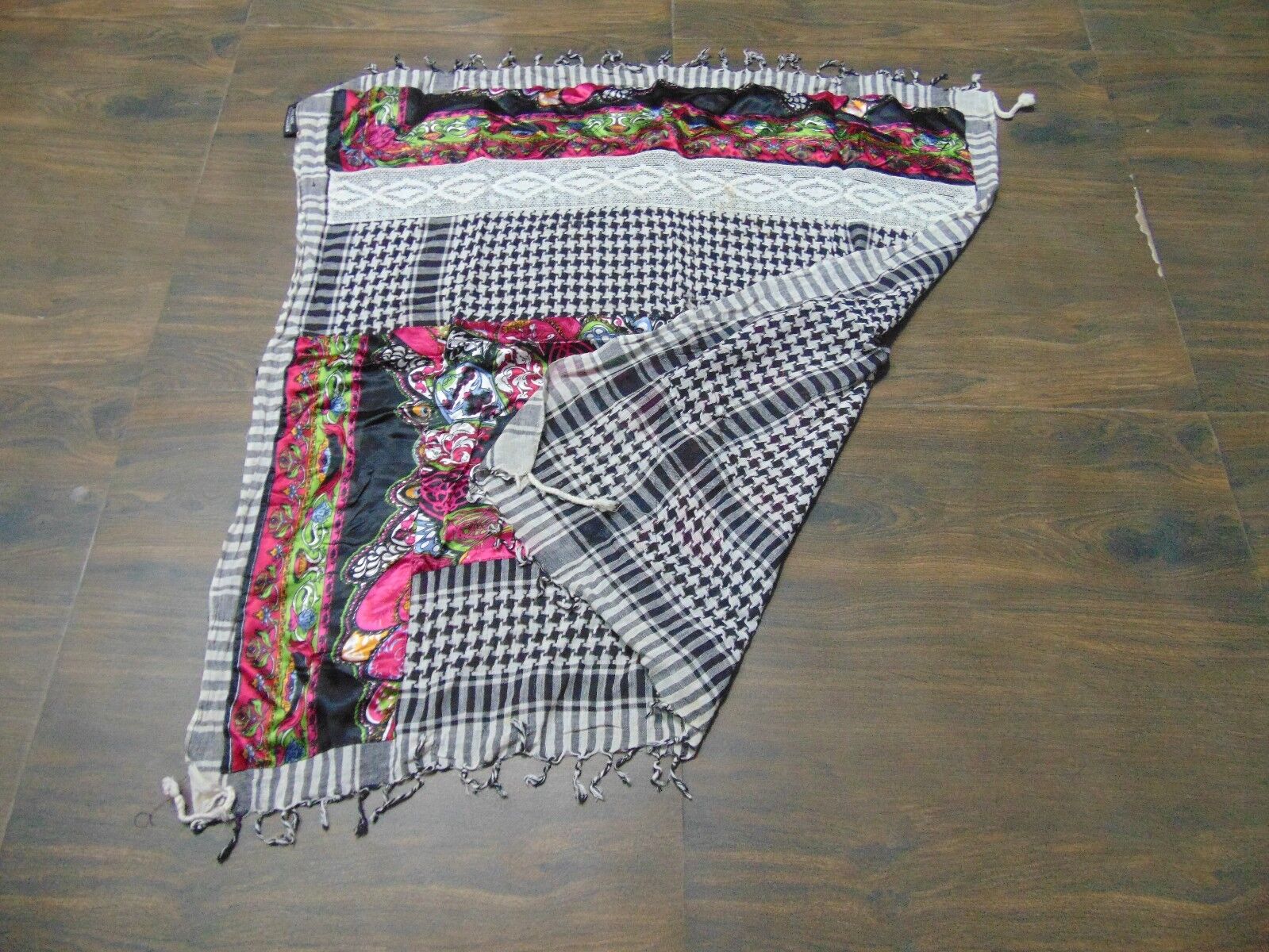 Scarf Arab Arafat Keffiyeh Shemagh Patchwork Scarf Silk Coach Multi Wrap 