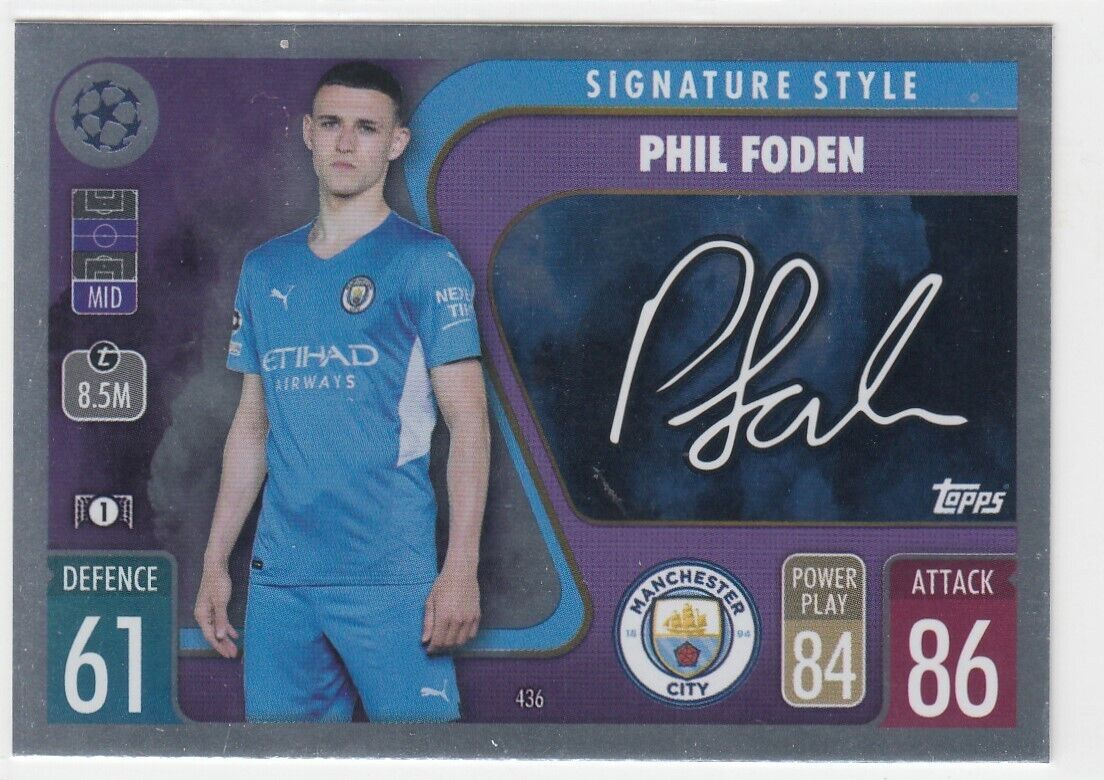 PHIL FODEN 2021-22 TOPPS MATCH ATTAX SIGNATURE STYLE - 436