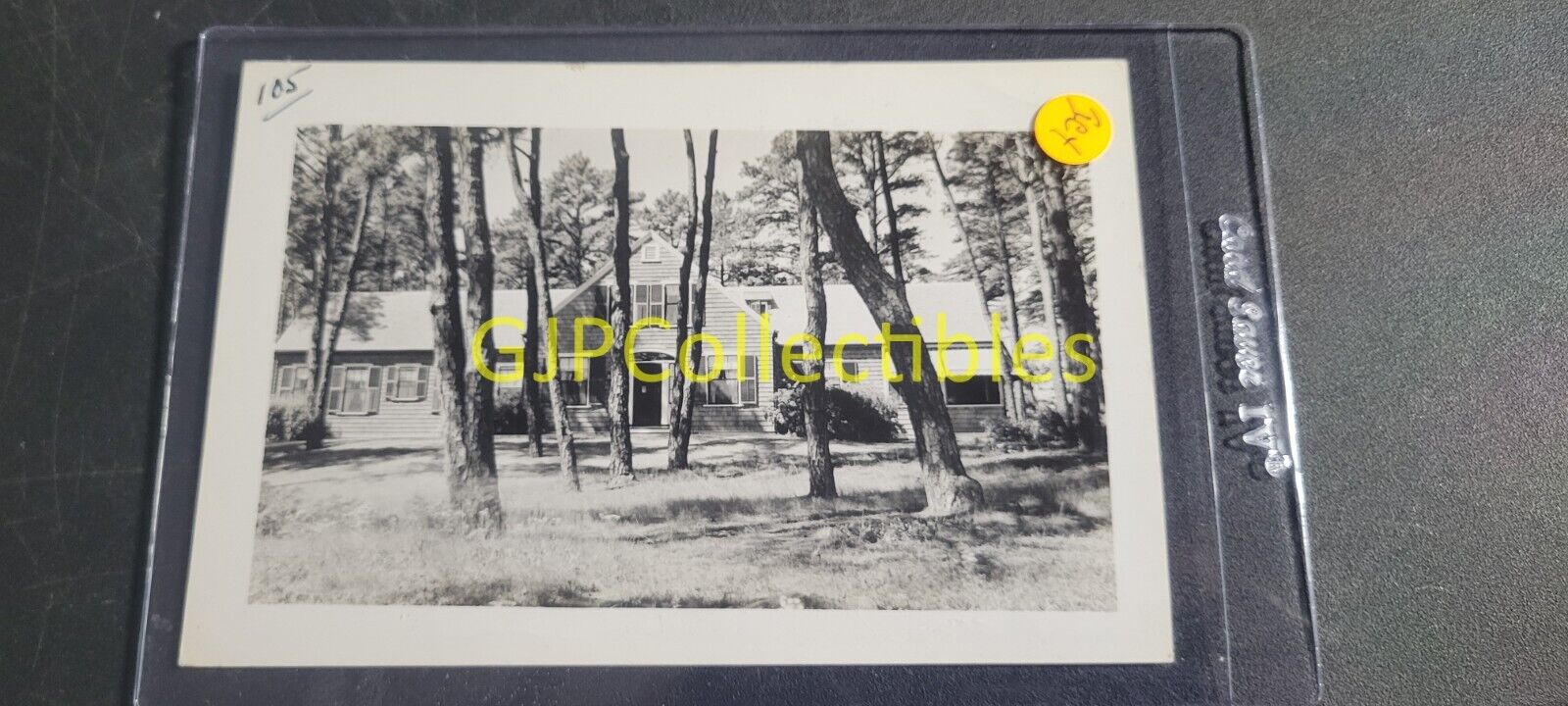 ICX VINTAGE PHOTOGRAPH Spencer Lionel Adams FRONT OF WOODED HOME