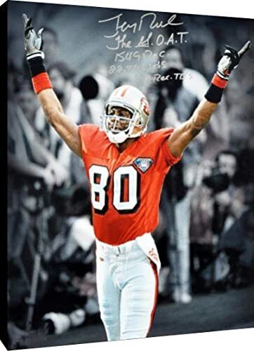 Jerry Rice Floating Canvas Wall Art - The Goat