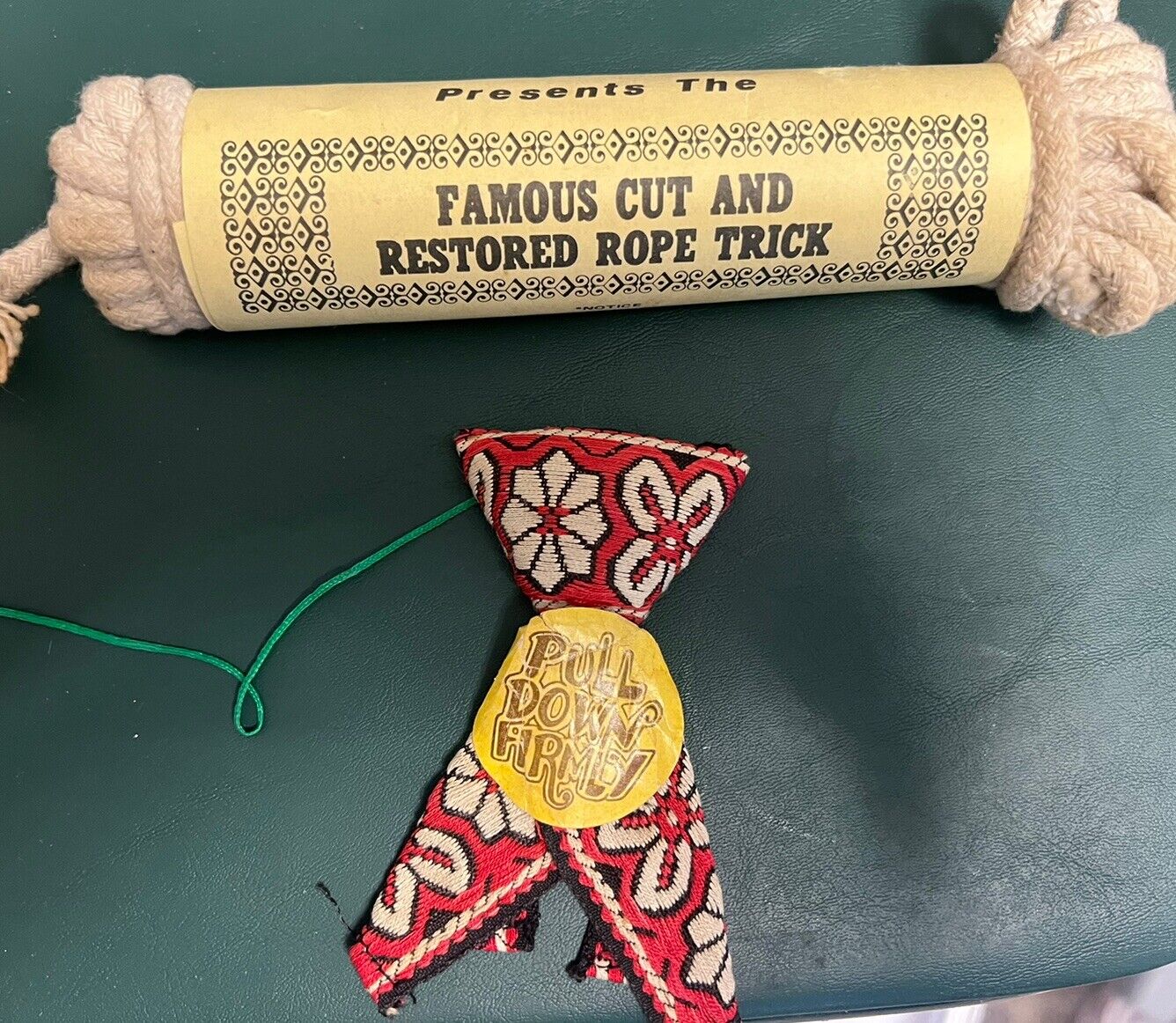 Vintage New Magic City Famous Cut And Restored Rope Trick & Pull Down Tie Trick