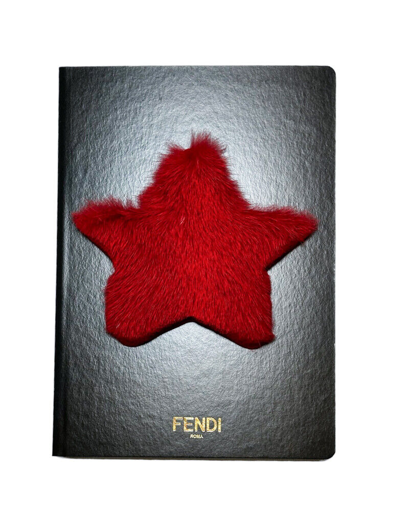 Fendi NIB Monster Fur Star Stationary Notebook Diary Authentic