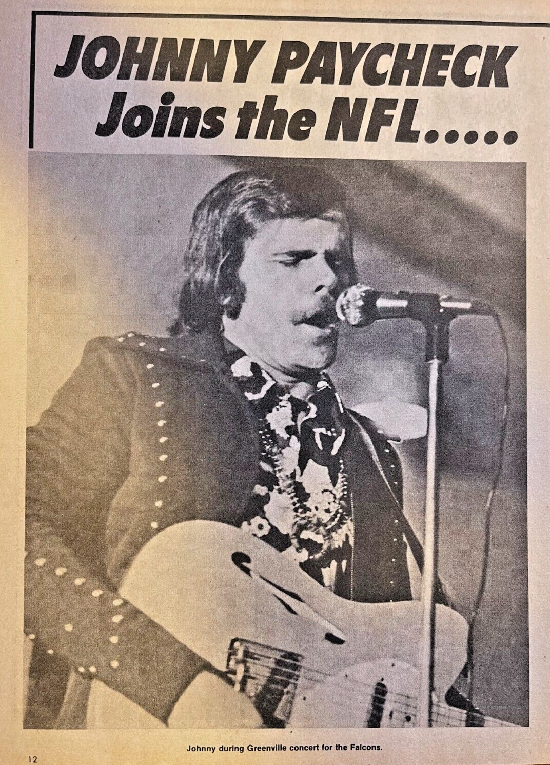 1974 Country Singer Johnny Paycheck