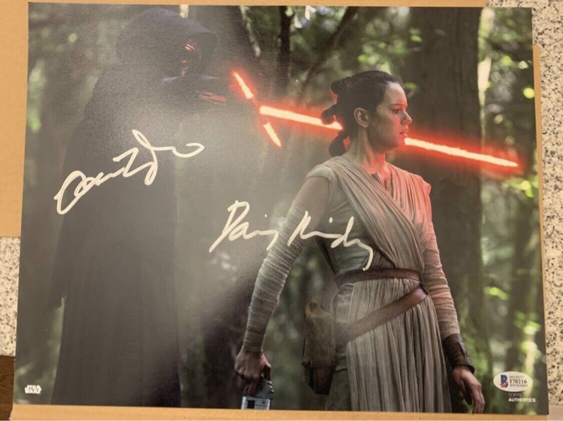 Daisy Ridley and Adam Driver Autograph