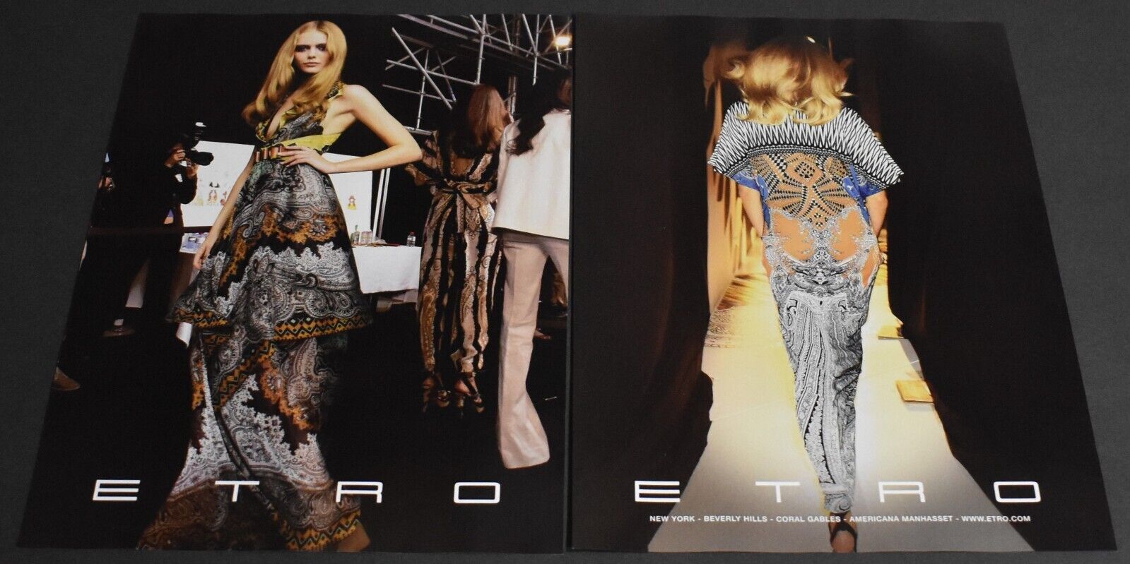 2011 Print Ad Sexy Heels Long Legs Fashion Lady Blonde Etro Electric Dress art