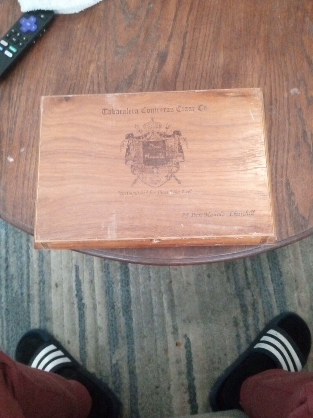 Wooden Don Manolo Cigar Box With Cigars