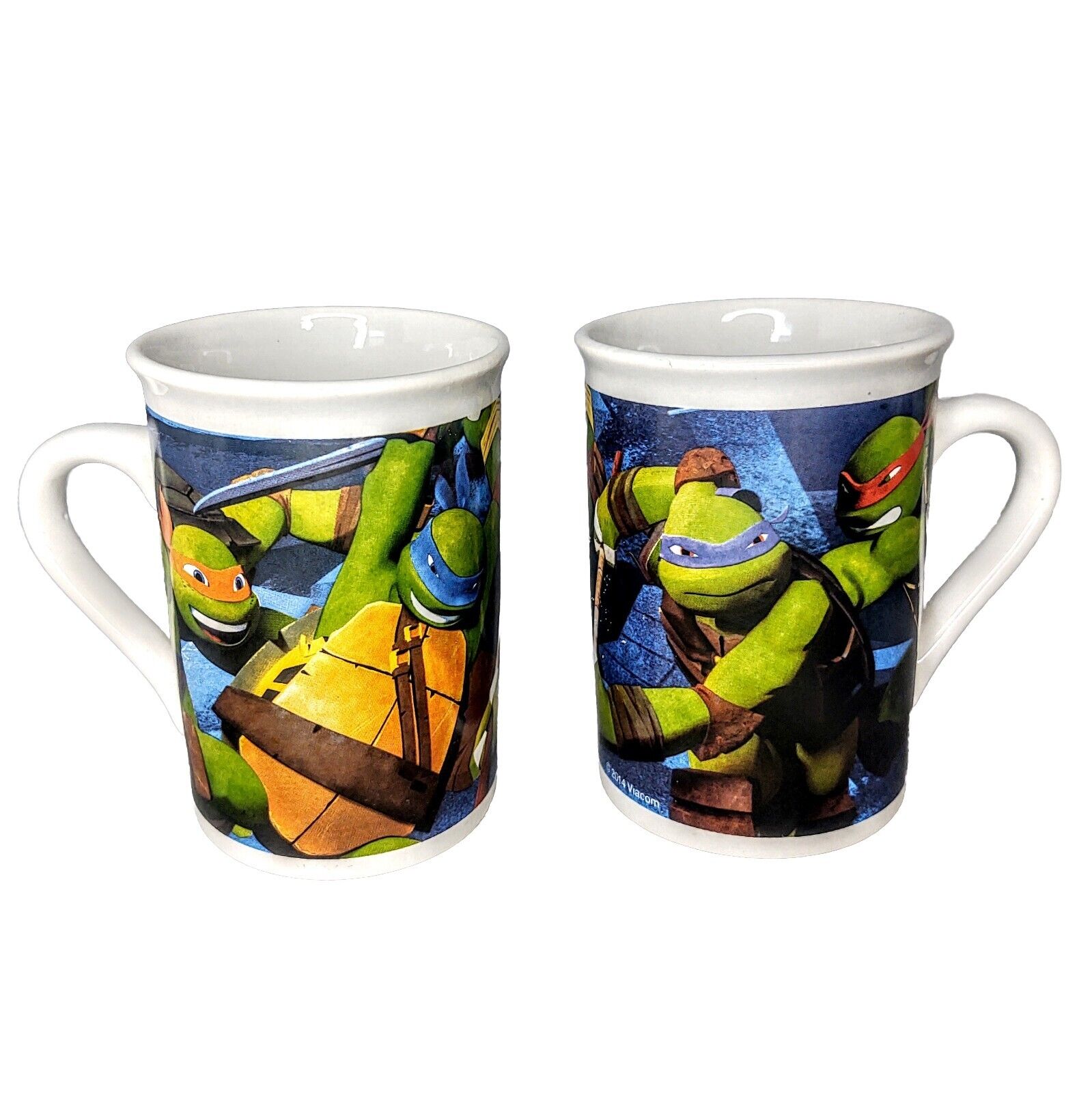 Set of 2 Teenage Mutant Ninja Turtles Kitchen Cartoon Coffee Cup Mugs 2014