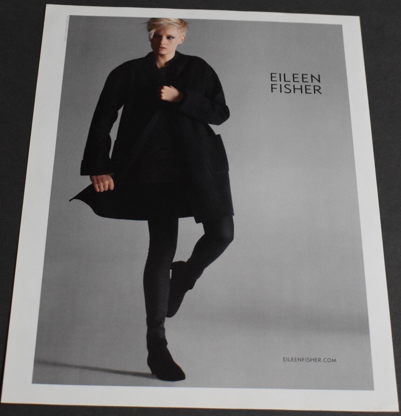 2013 Print Ad Clothing Fashion Style Heels Art Eileen Fisher Blonde Model Lady