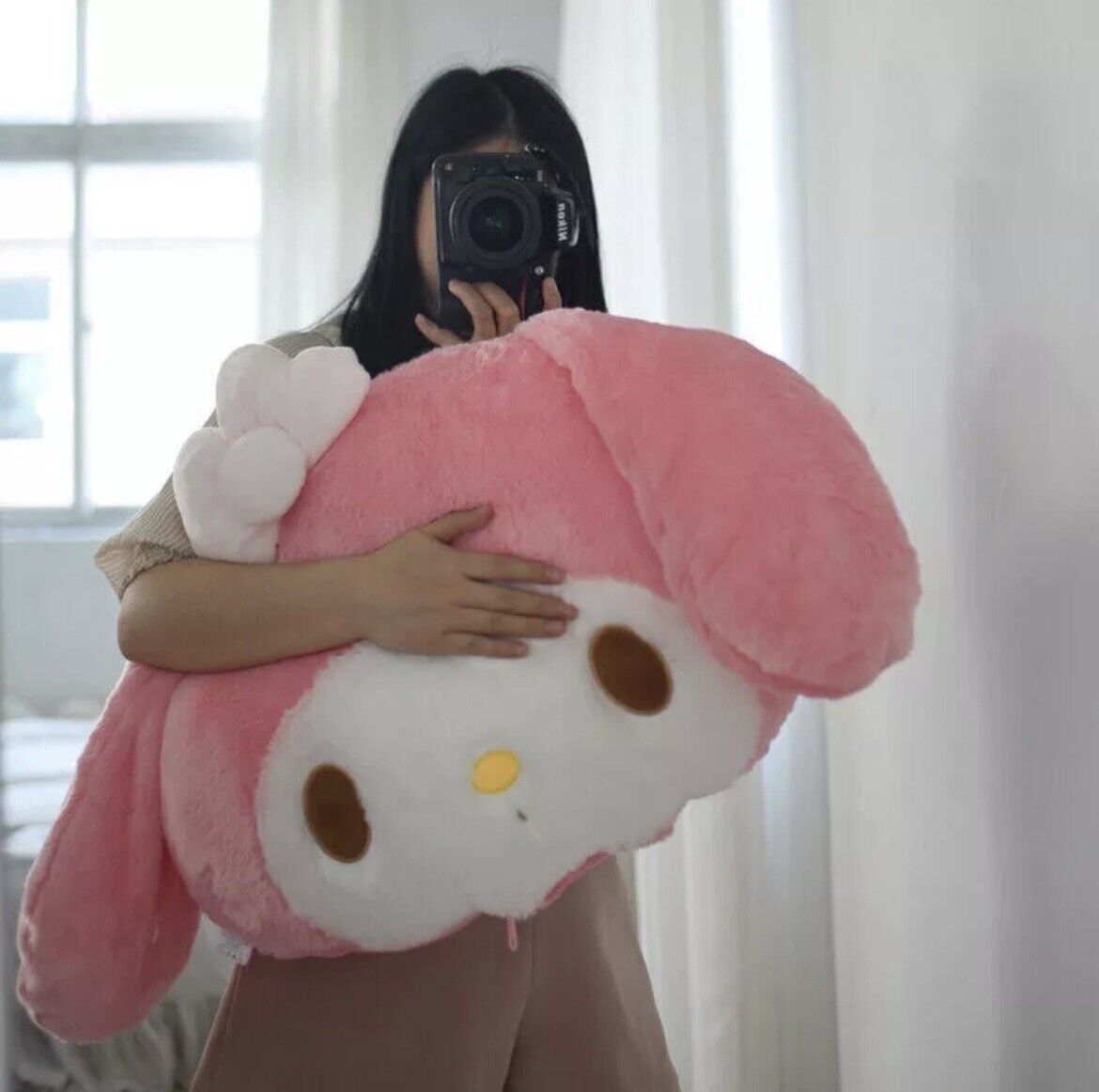 Huge Oversized Sanrio My Melody Bowknot Soft Pillow Plushie Toy