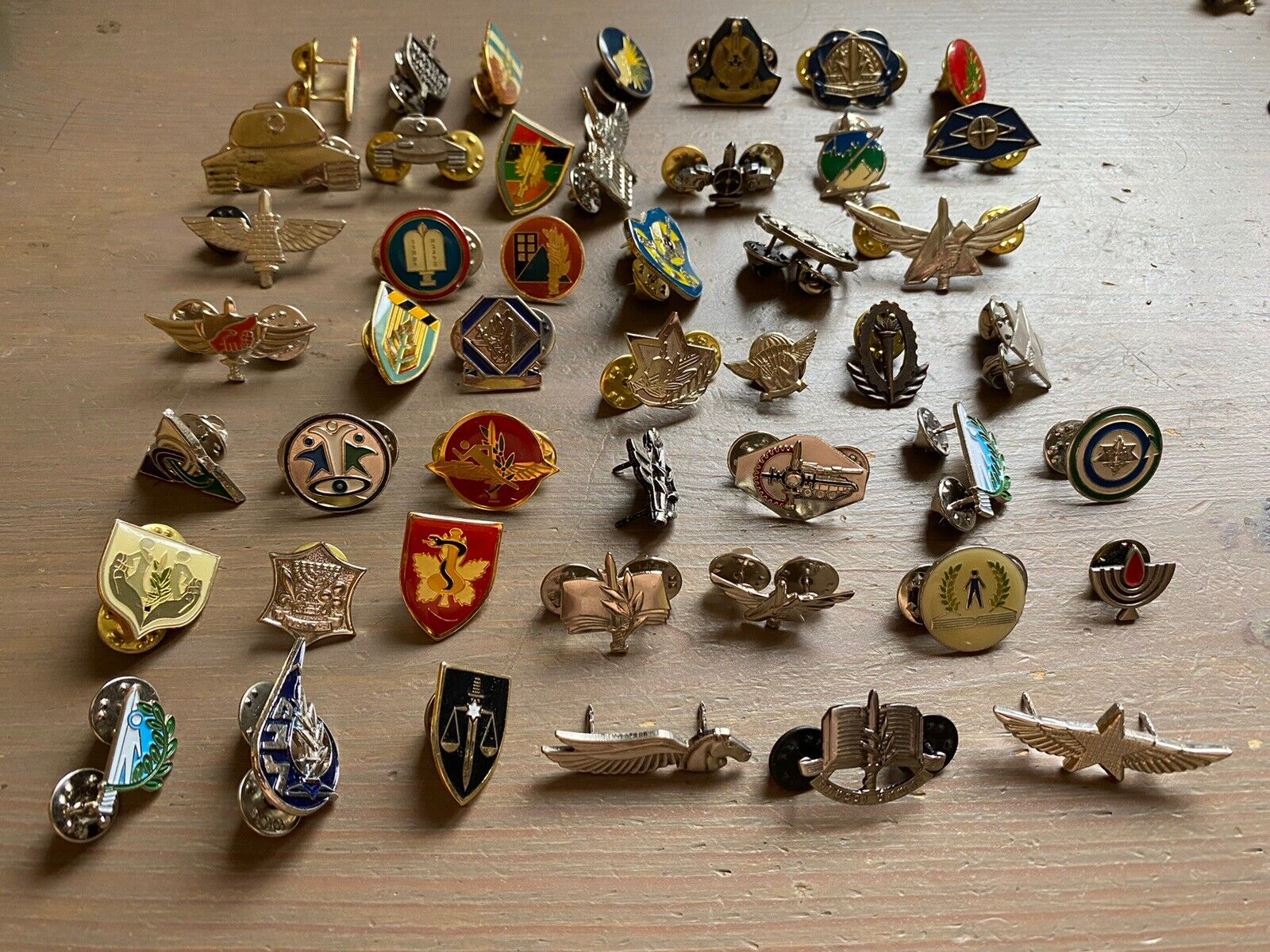 Lot of 45 Israel IDF Army Pins And Badges Collectible ZAHAL Military