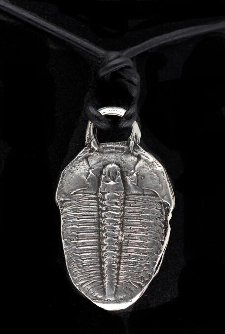 Trilobite Sterling Silver Fossil Pendant Cast Jewlery Necklace HANDMADE UNIQUE