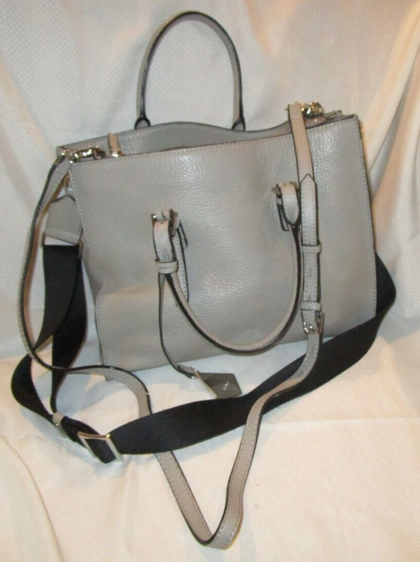BOTKIER  Gray Pebbled Leather Satchel/Shoulder Bag Org $350