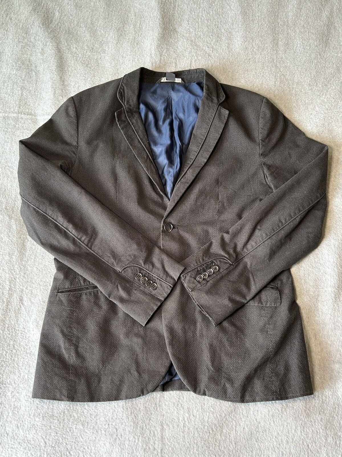 Armani Exchange Suit Jacket Mens 42 Reg Blazer Sport coat Geometric Plaid Stripe