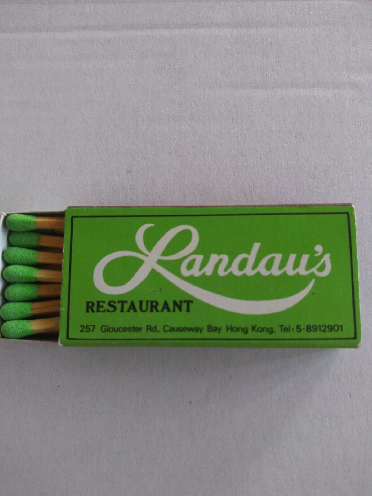 Vintage Wooden Matches From Landau\'s Restaurant Hong Kong