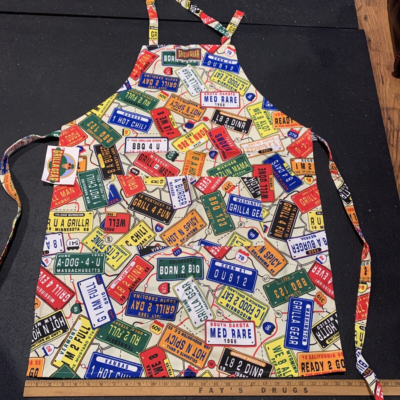 Vintage BNWT Grillagear License 2 Grill Apron BBQ Gift One Size, Never Used USA