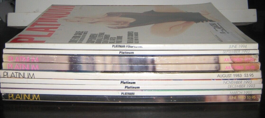 Platinum Men's Magazines Lot of 9 1983 to 1995 - Christie Brinkley & More Rare