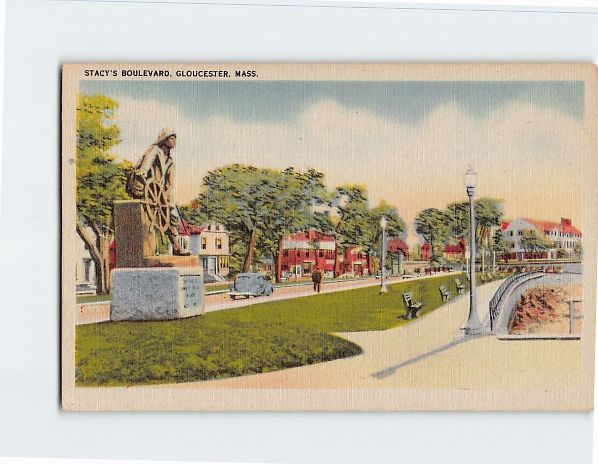 Postcard Stacy\'s Boulevard Gloucester Massachusetts USA