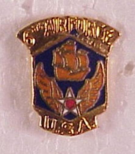 Veteran's Pin: 6th Air Force, tie tack. pin 5355