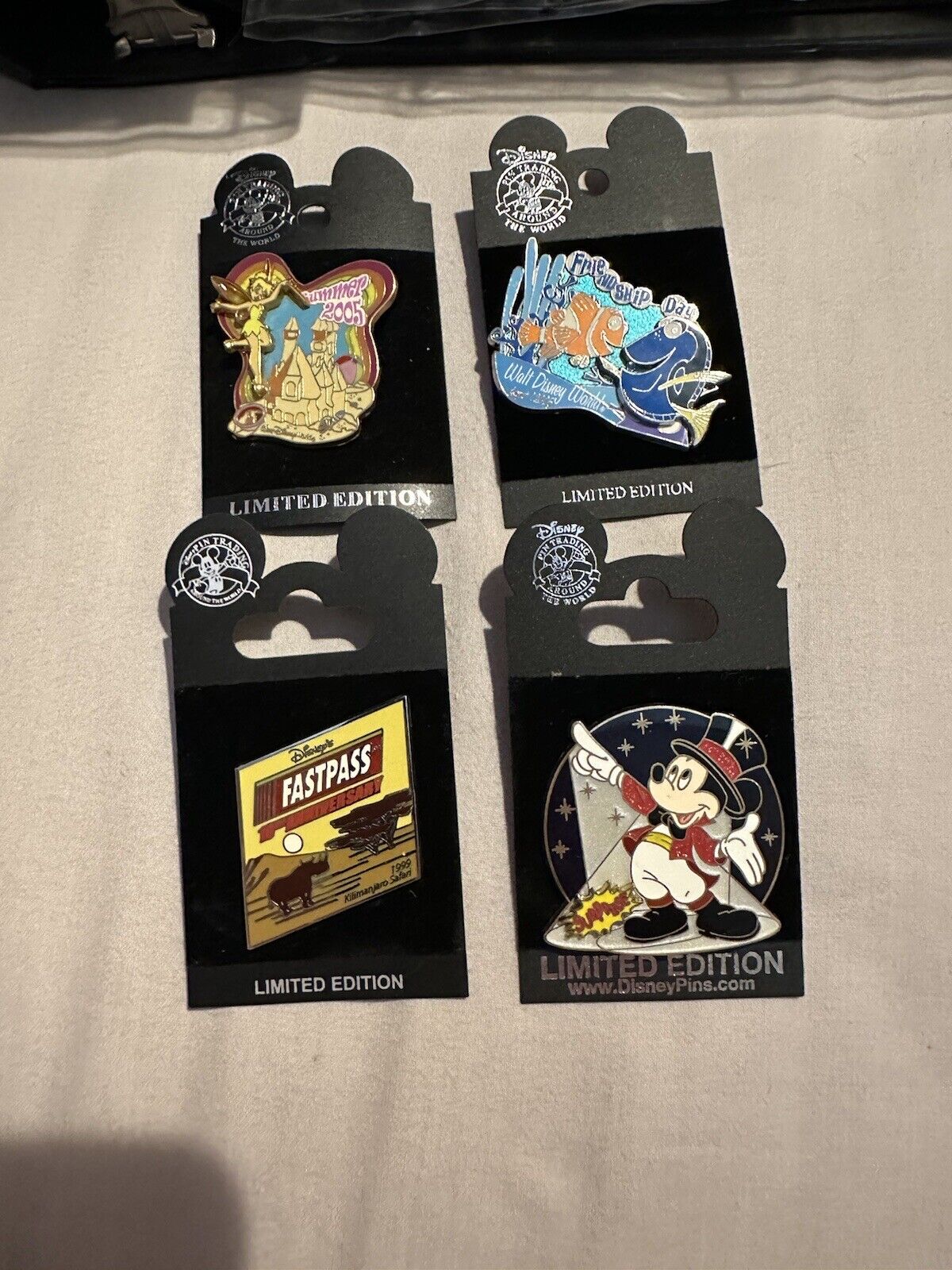 Lot of 4 Limited Edition Disney Pins