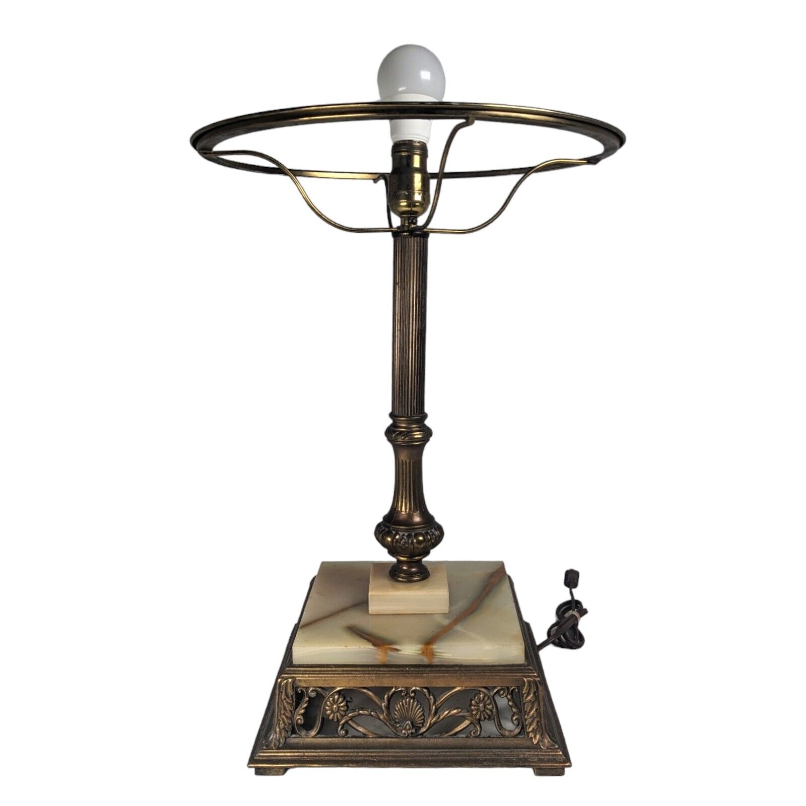 Incredibly Rare Frankart Inc Brass & Onyx Art Deco Table Lamp 1920/30 Stunning