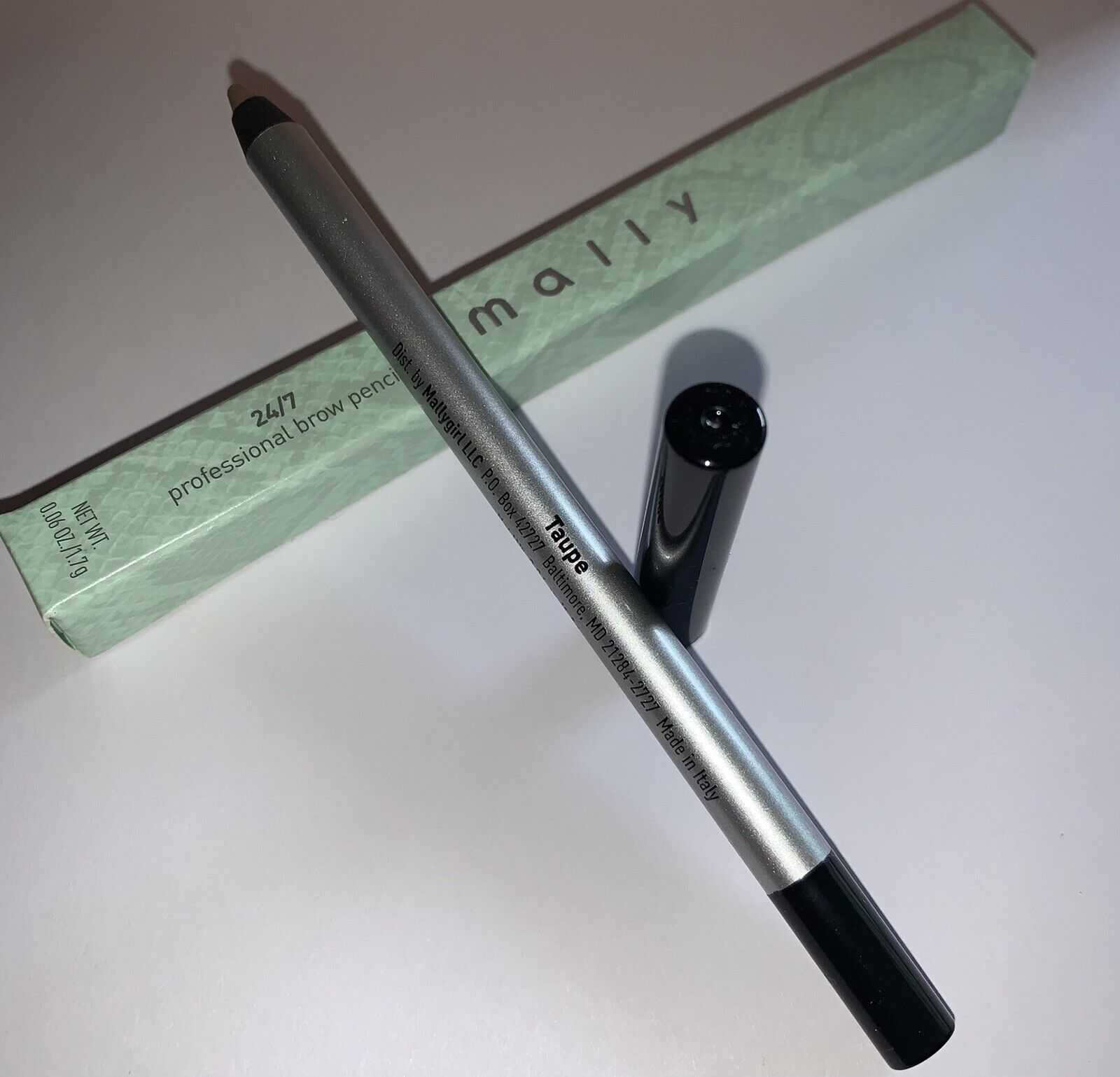 Mally 24/7 professional brow pencil Taupe.Full Size 1.7 g New In Box