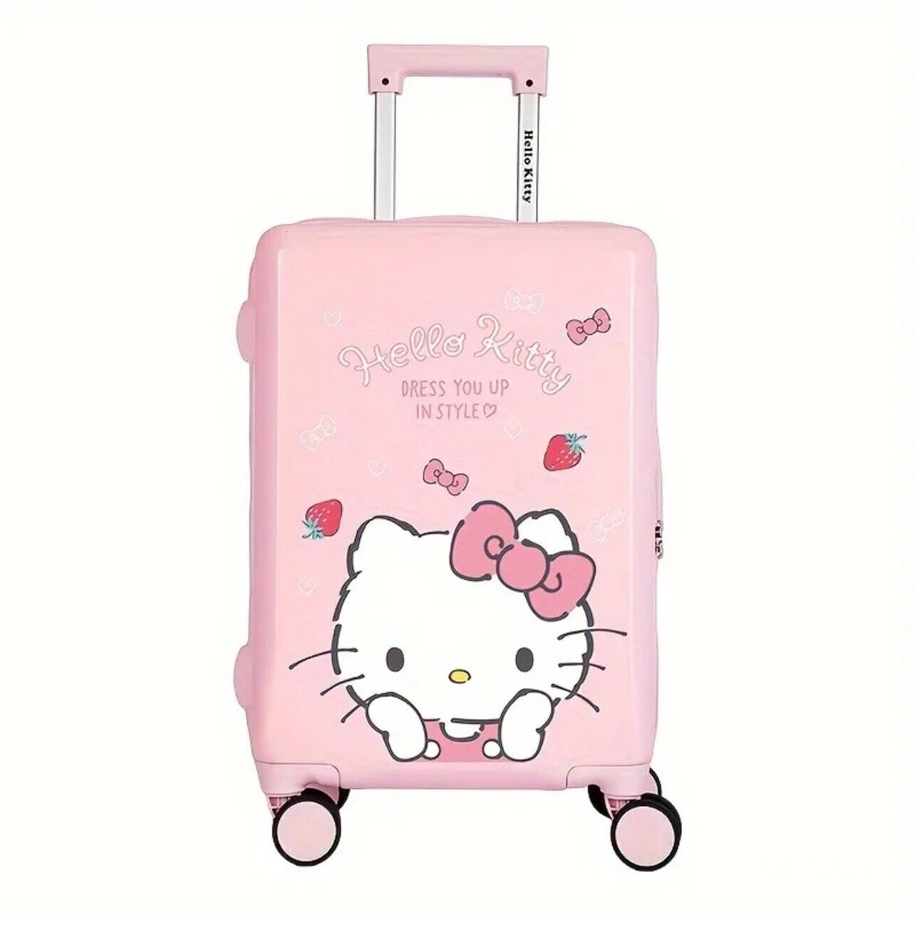 Sanrio Hello Kitty Officially Licensed Suitcase Roller Travel Luggage Pink 2024