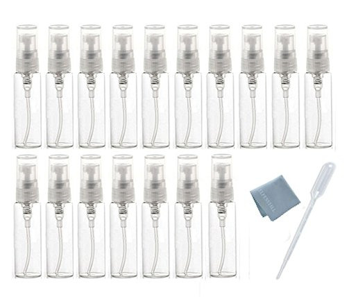 20pcs Empty 10ml Clear Fine mist Atomizer Glass bottle Spray Refillable Perfume