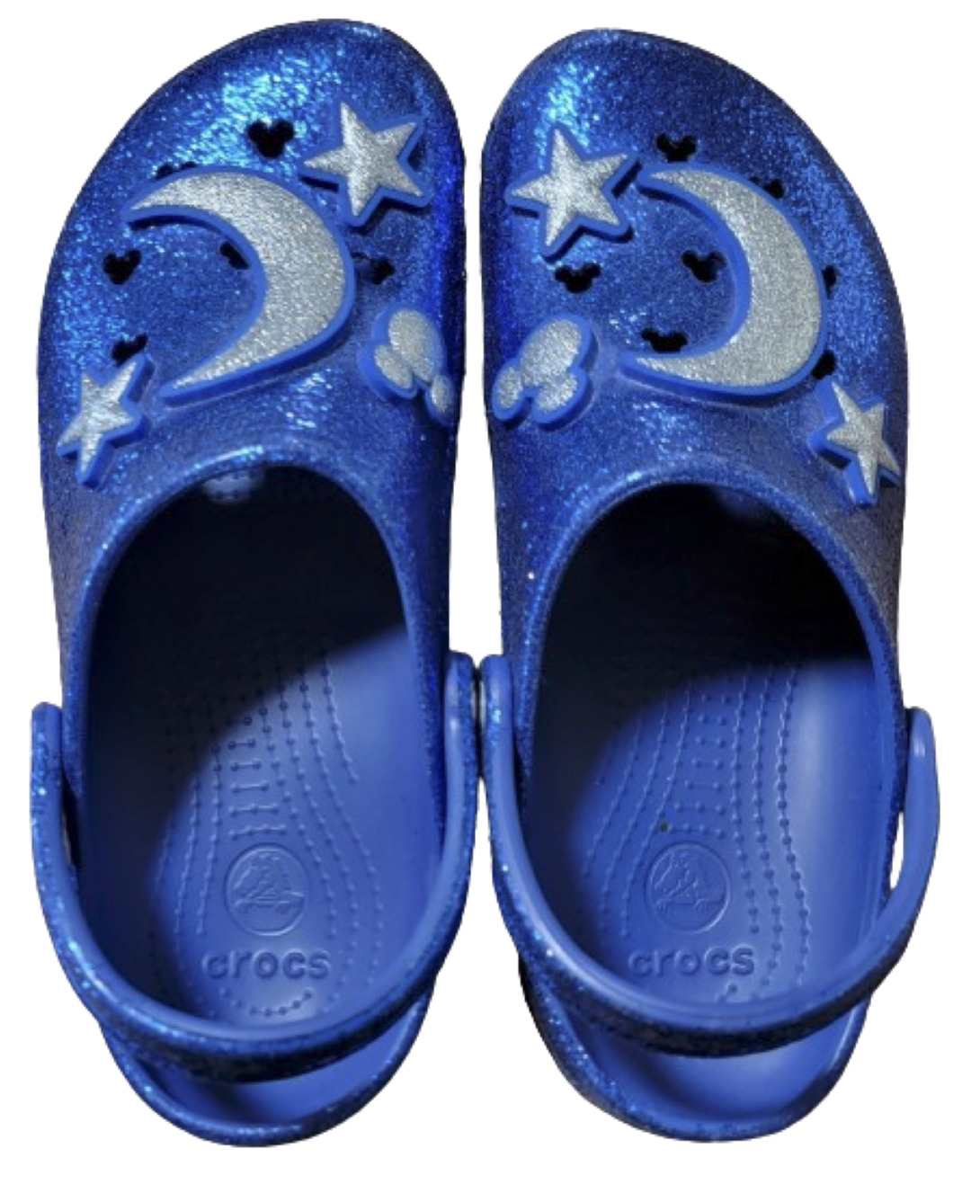 Disney Parks Sorcerer Mickey Make a Wish Blue Glitter Crocs Size M9 W11 US