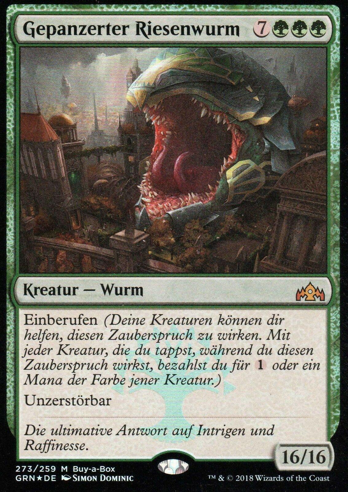 Armored Giant Worm FOIL / Impervious Greatworm | NM | Buy a Box Promo | GER