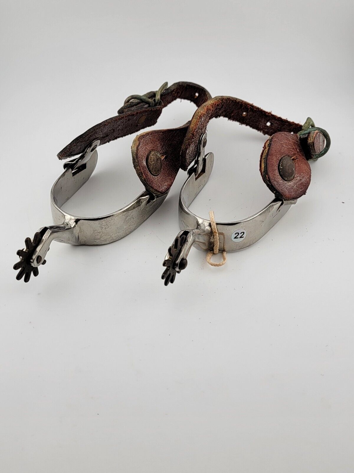 Vintage Cowboy Spurs With Leather Straps