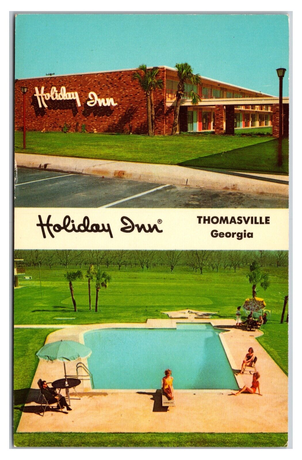 Vintage 1960s - Holiday Inn -  Thomasville, Georgia Postcard (UnPosted)