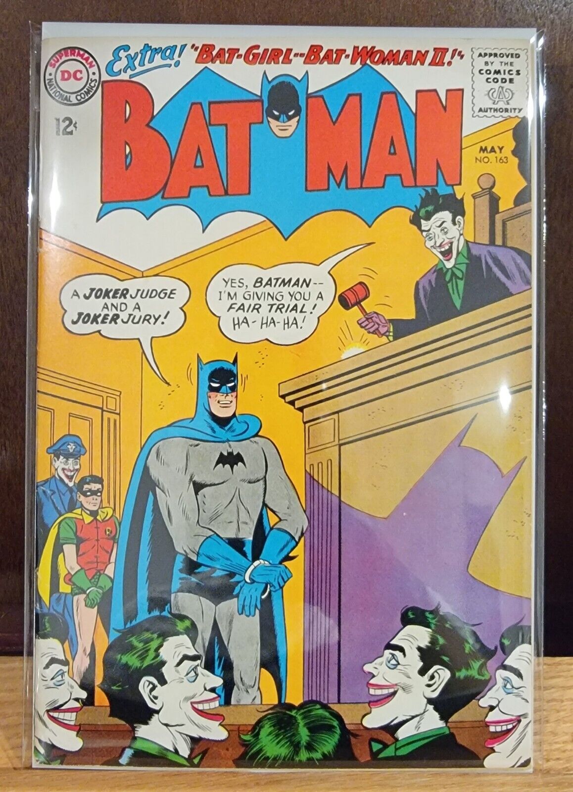Batman #163 VF- Joker Judge And A Joker Jury 1964 Sheldon Moldoff ~ High Grade