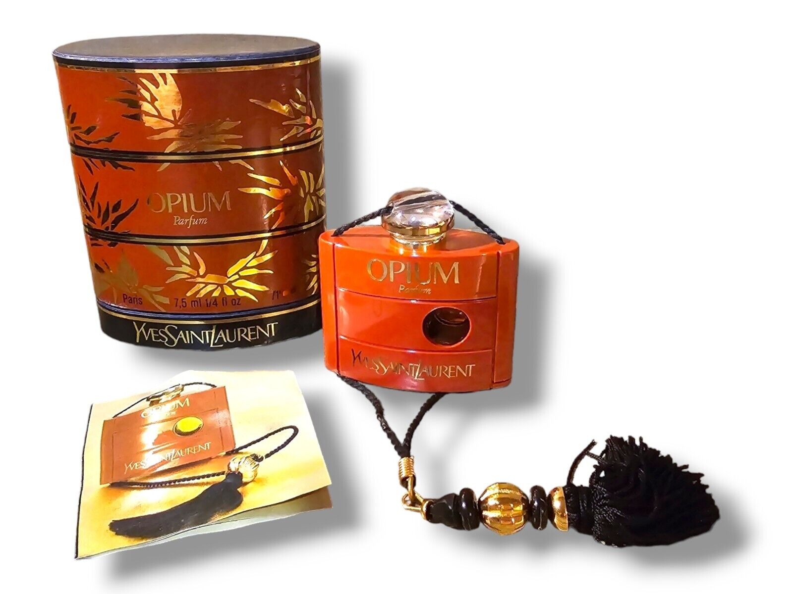 Vtg YSL Yves Saint Laurent Opium Pure Parfum Perfume 7.5 ml 0.25oz NEW Box RARE