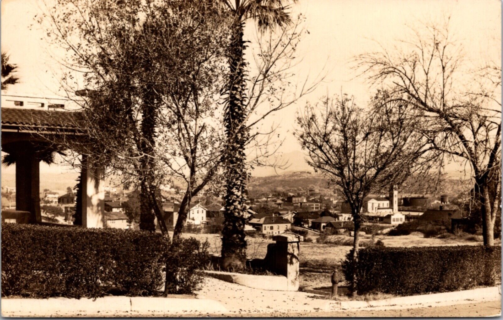 Real Photo Postcard View of Nogales New Mexico from Crawford Street Looking East