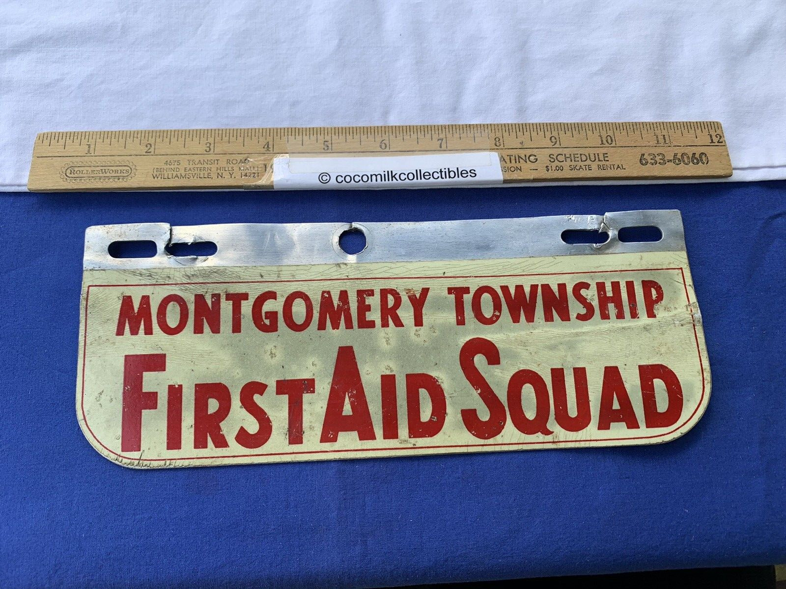 1960's License Plate Montgomery Township First Aid Squad PA Ambulance Fire Dept