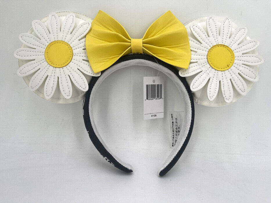 Rare Mouse Minnie Ears Headband White Disney 2024 Daisy Loungefly Chrysanthemum