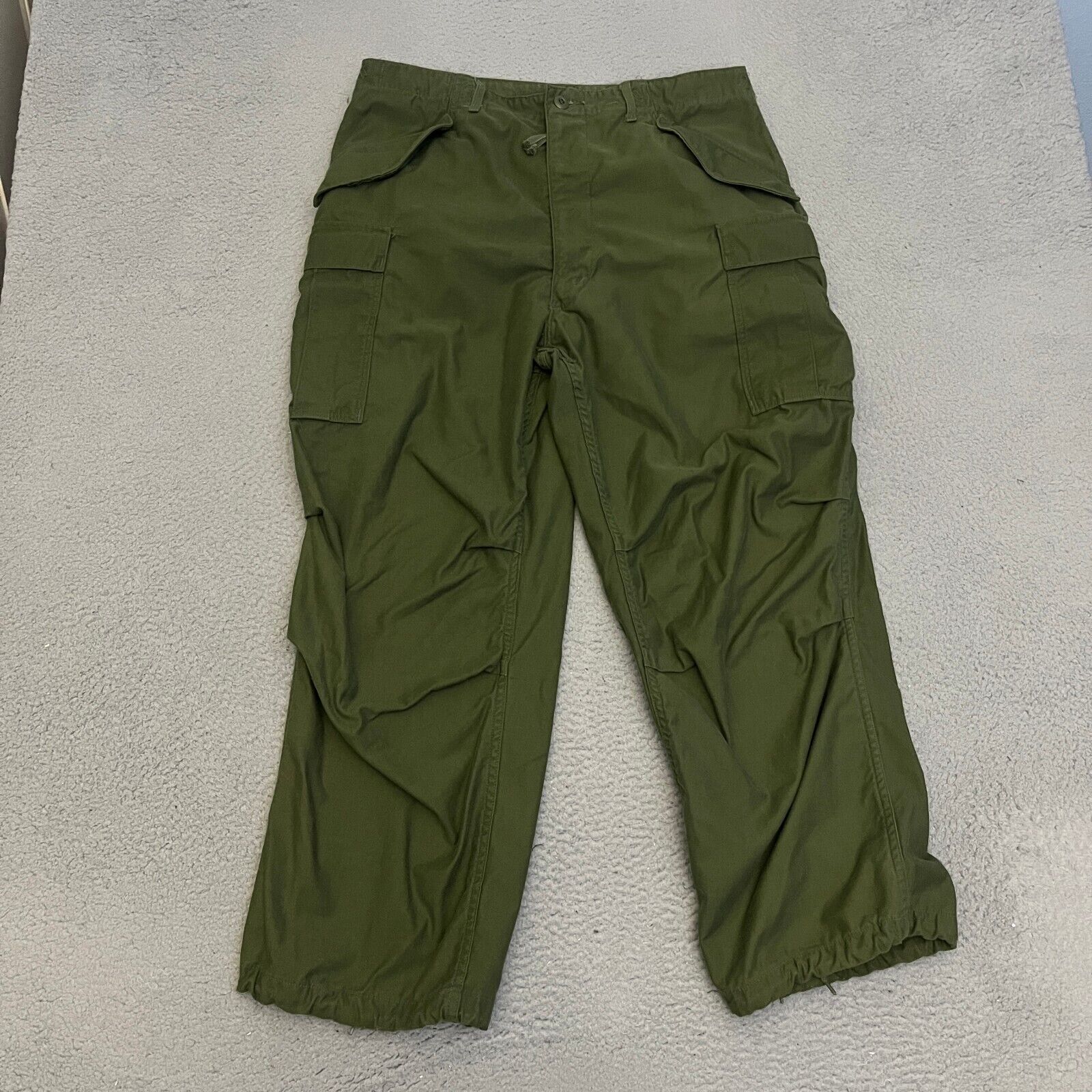 US Military Field Trousers Mens Size Large Reg Cold Weather Green 1984
