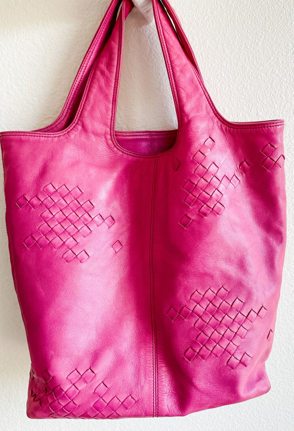 Bottega Veneta Intrecciato Fuchsia Pink SJP Bag