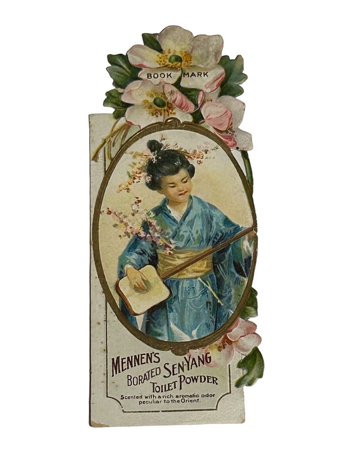 Mennens Borated Sen Yang Toilet Powder Woman Kimono Bookmark Die Cut  P371