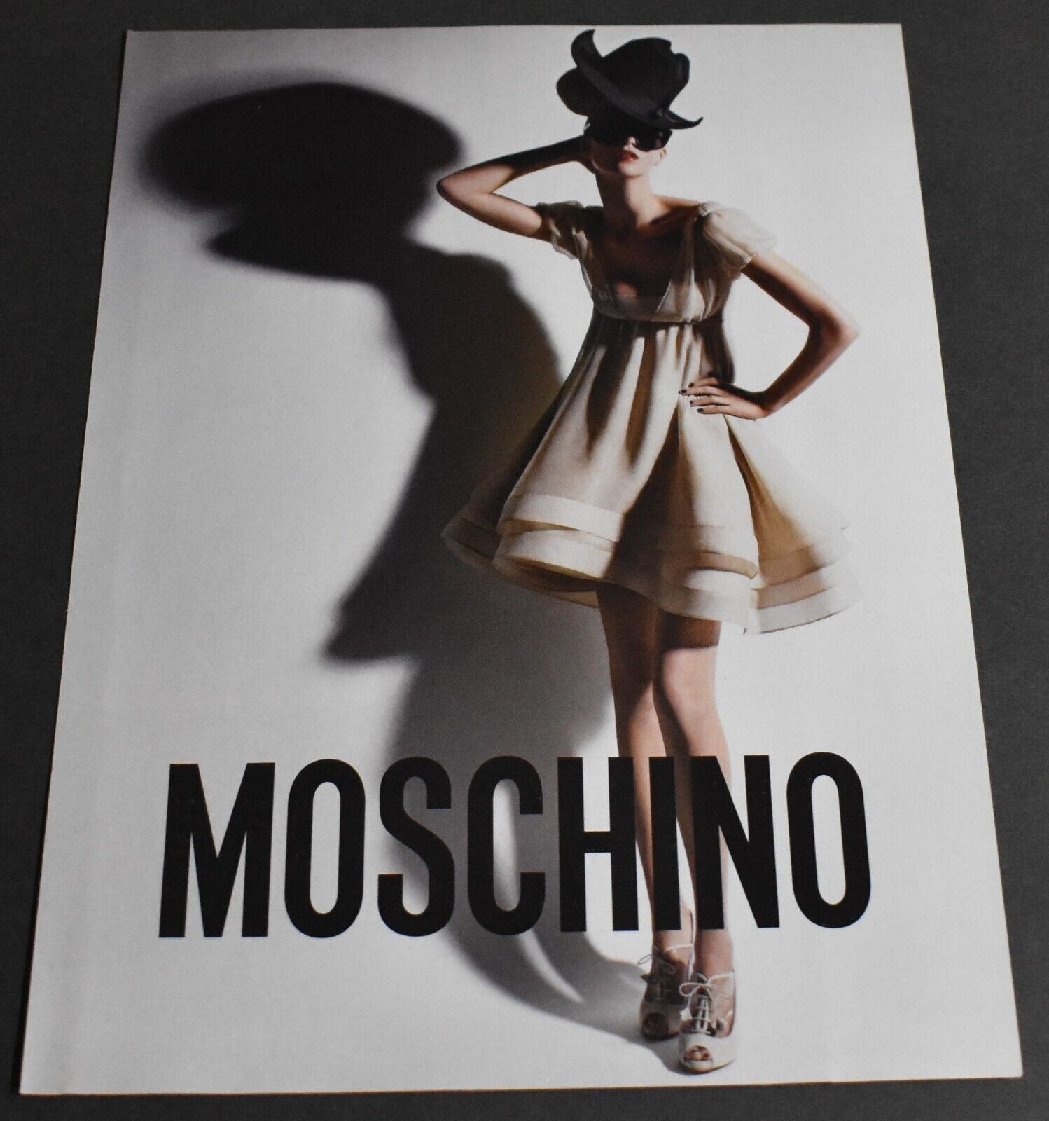 2008 Print Ad Clothing Fashion Style Heels Art Moschino Long Legs Sexy Dress