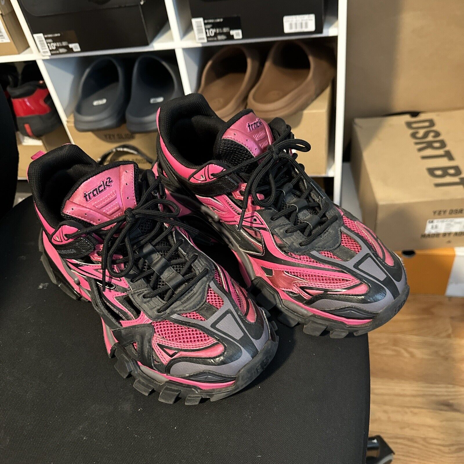 Size 11 - Balenciaga Track.2 Sneaker Black/ Pink