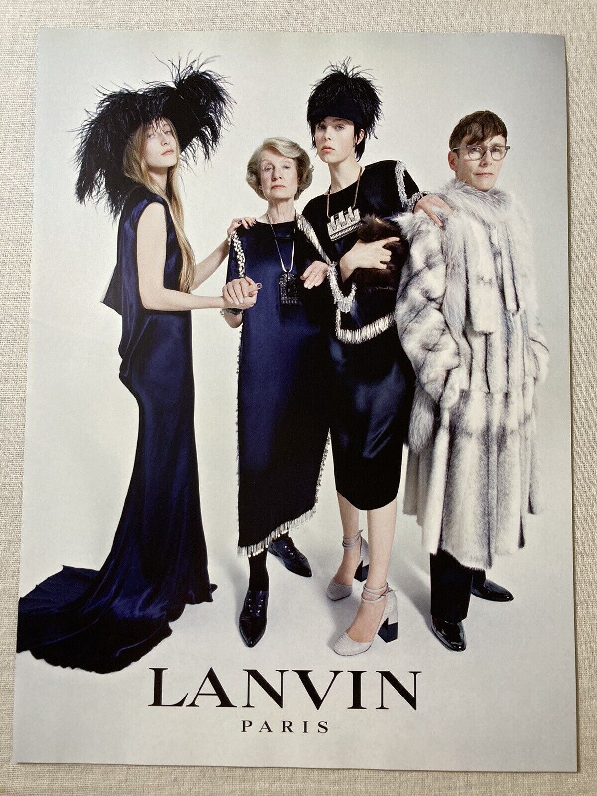 2014 LANVIN Print Ad 1 D/S Page Fashion Feet Ankles Long Legs High Heel Shoes