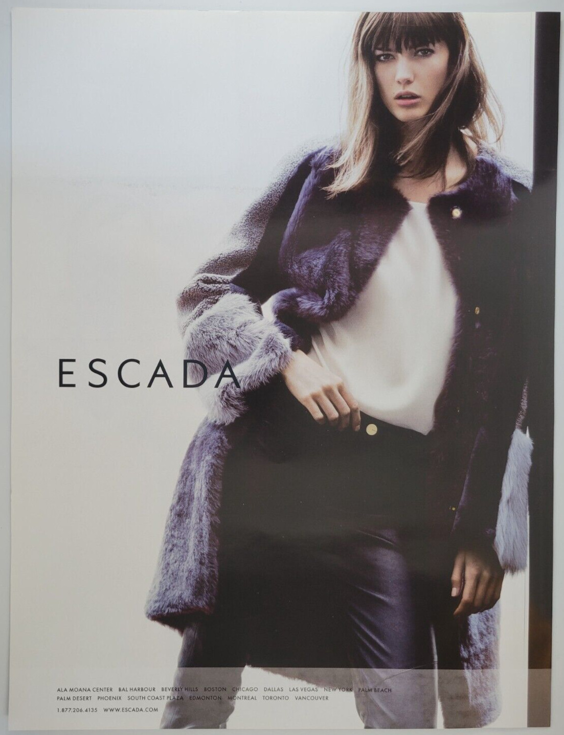 Escada Luxury Women\'s Clothing Fashion 2013 W Magazine Ad 10x13\
