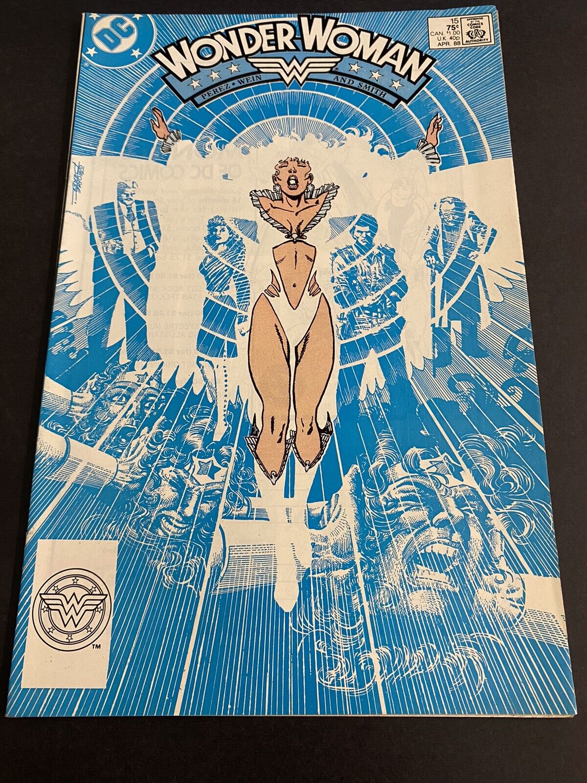 Wonder Woman 15, Key: 1st Silver Swan. George Perez Cover. High Grade DC 1988
