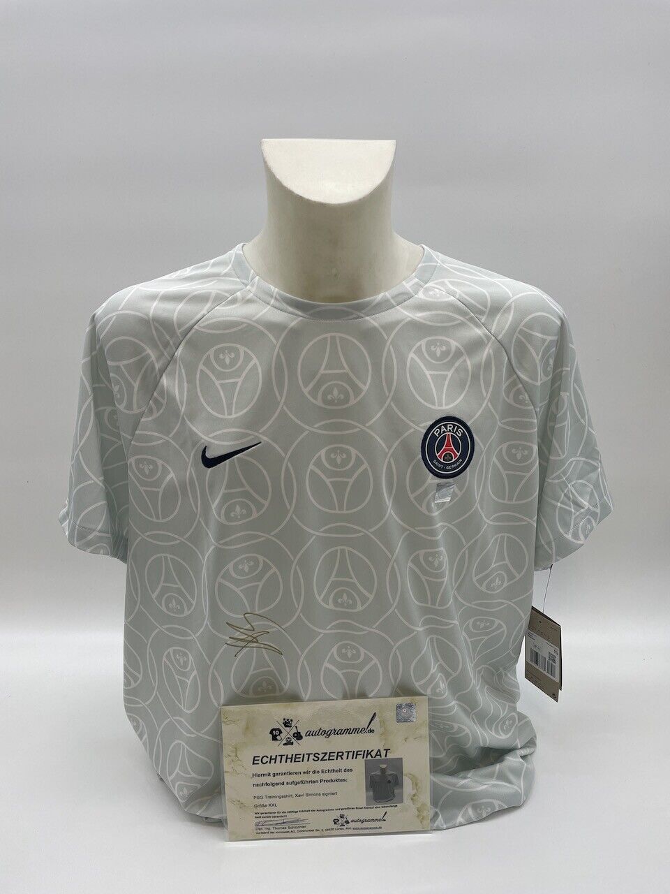 Psg Shirt Xavi Simons Signed Paris League 1 COA Nike Football XXL
