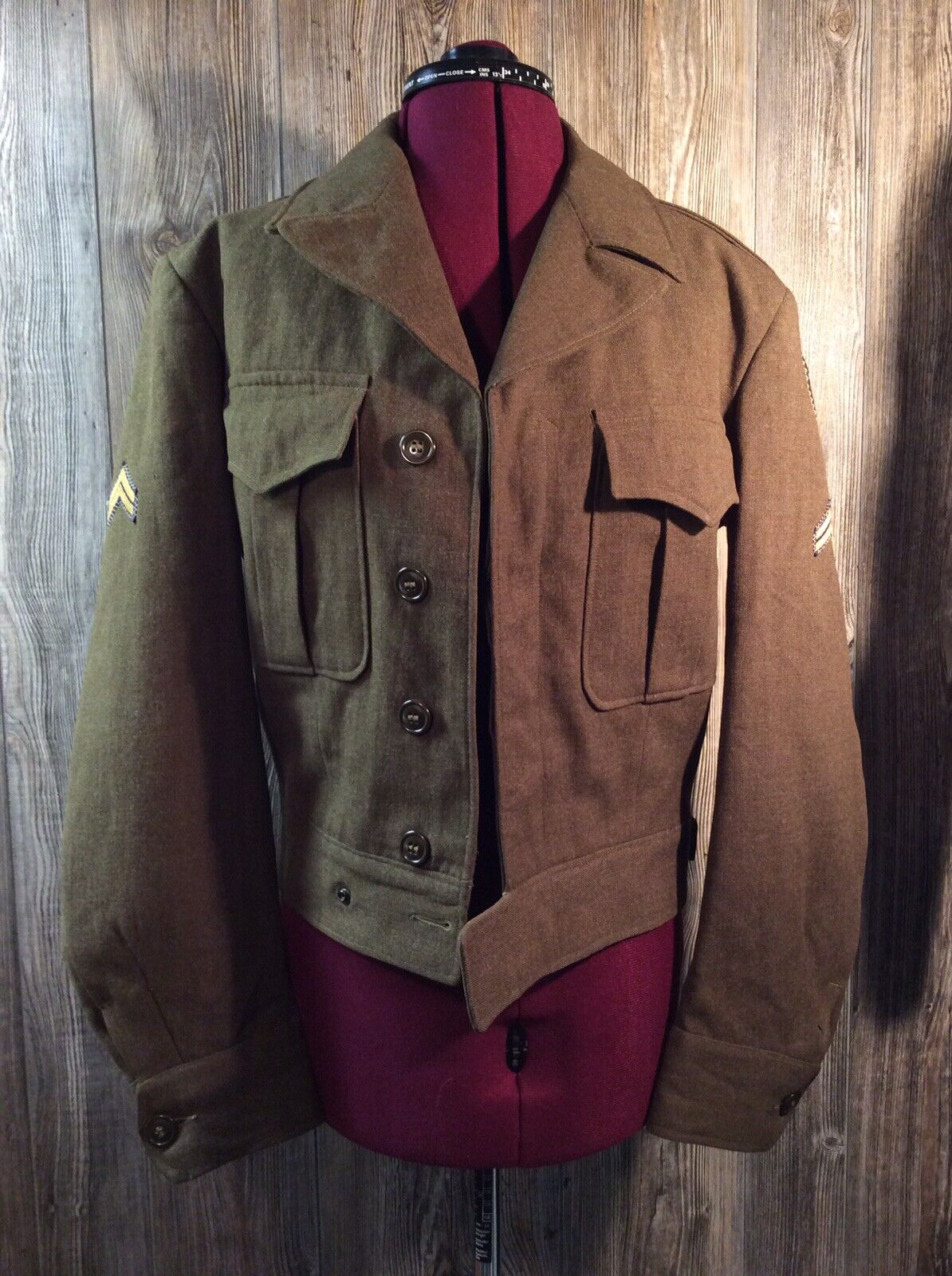 Vtg Men\'s 1948 Post WWII US Army Air Force Ike Jacket sz 36R 55-J-569-670 H4