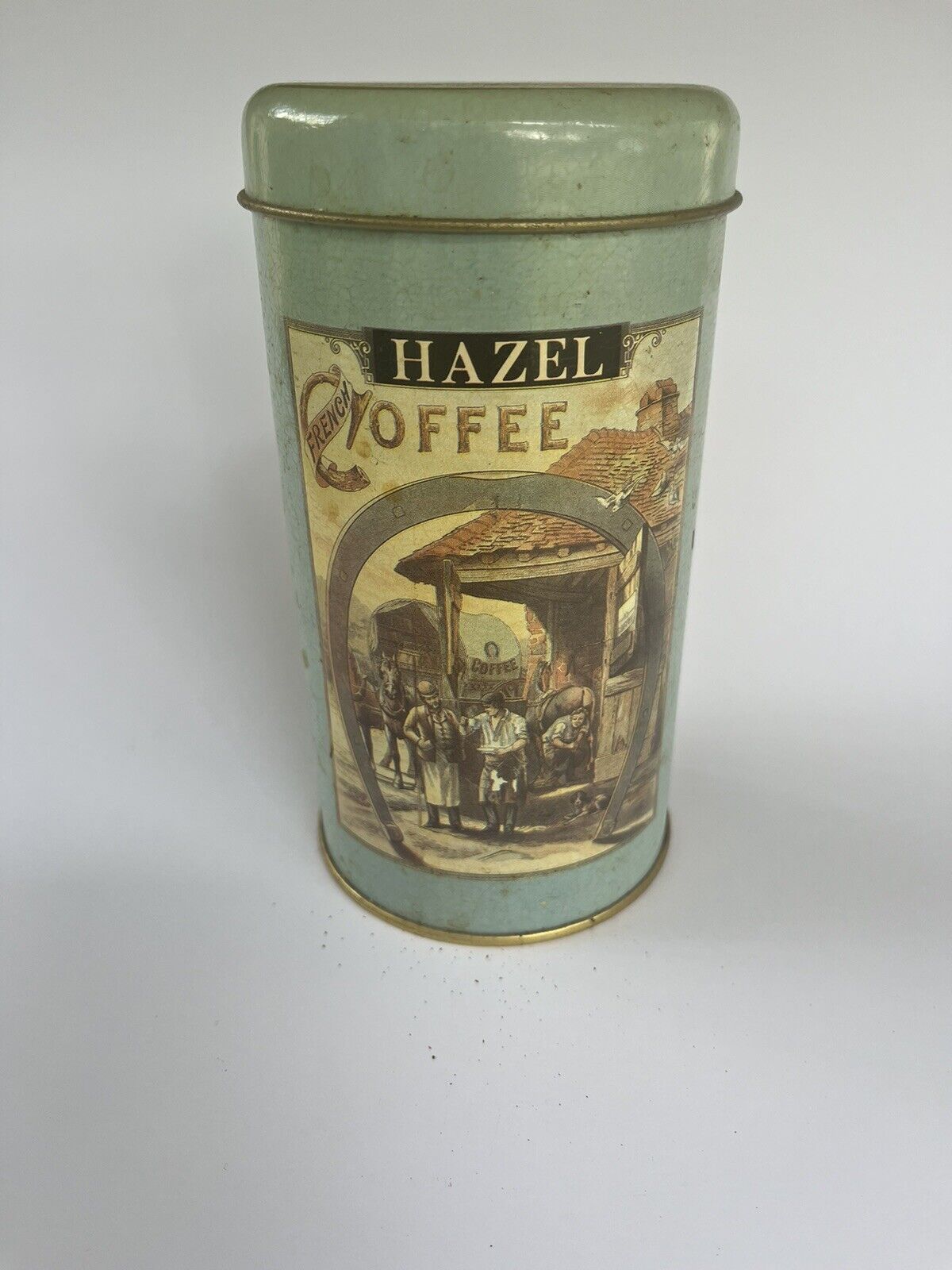 Hazel French Coffee Tin Vintage